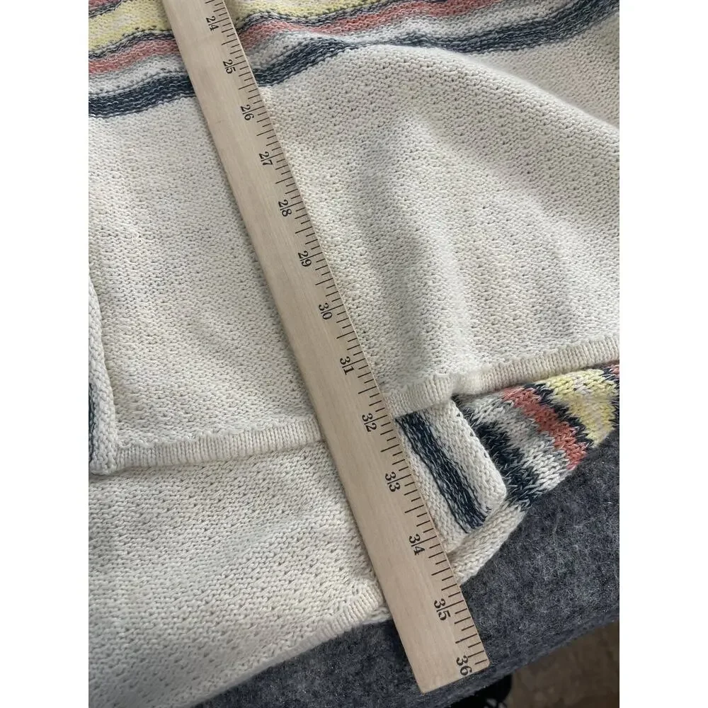 Free People Cardigan Women Xs Small Sweater Pockets Open Front Beige Ivory N84